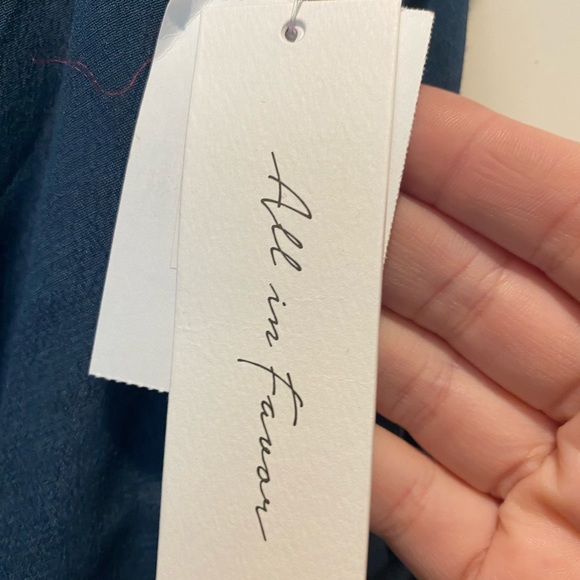 NWT All in Favor Blue Tie-front Jumpsuit - Picture 3 of 4